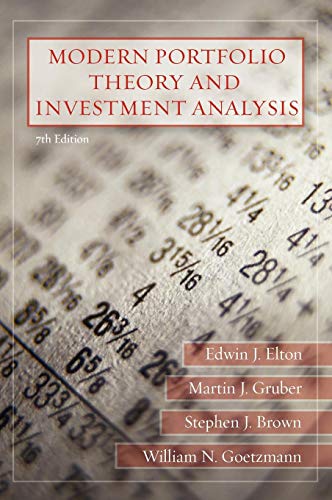 Modern Portfolio Theory and Investment Analysis test bank
