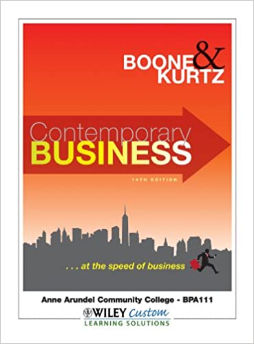Contemporary Business boone test bank