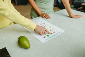 A certified nutritionist advising his client