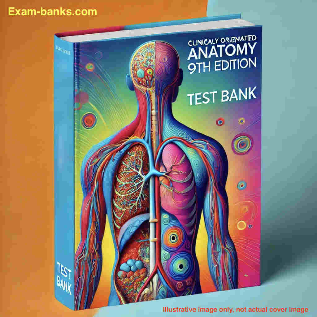 a cover image for test bank of a book called Moore's Clinically Oriented Anatomy, 9e