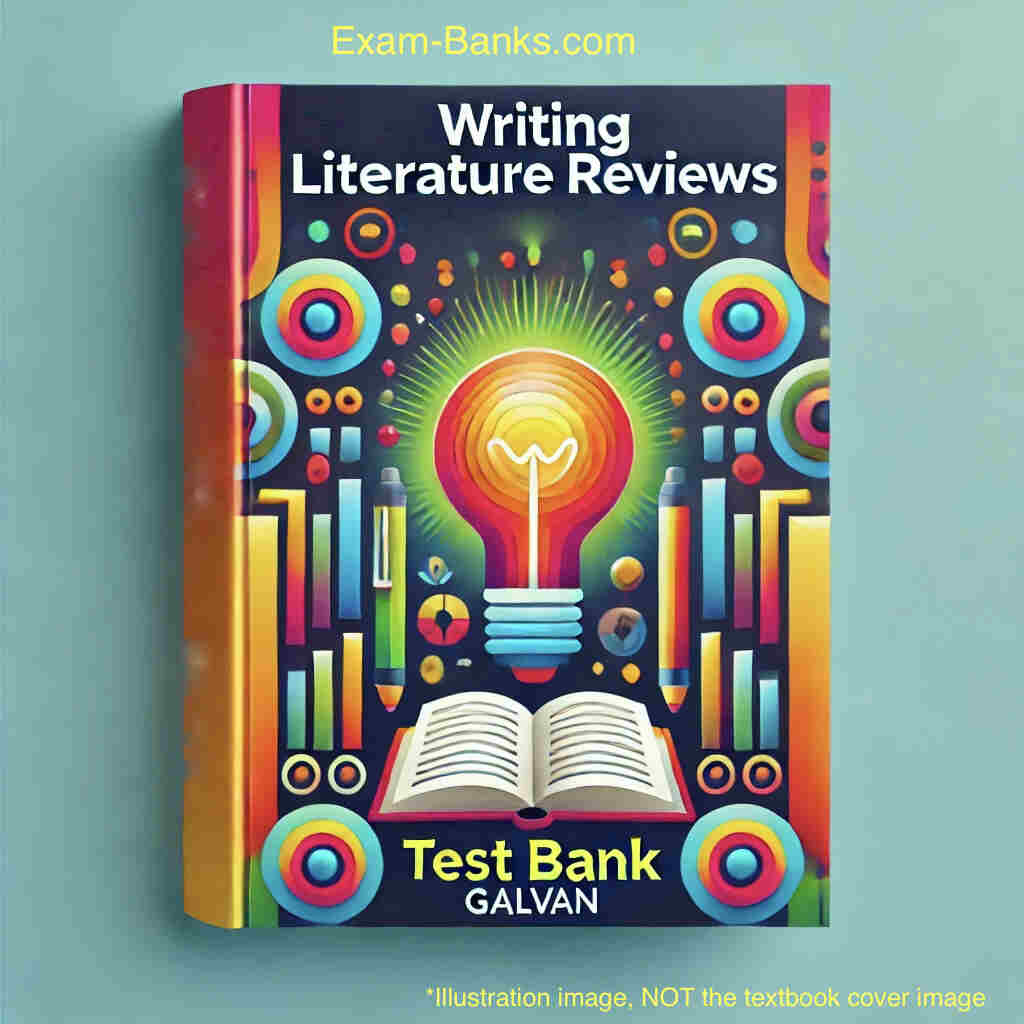 a cover image of the test bank to accompany Writing Literature Reviews by Galvan