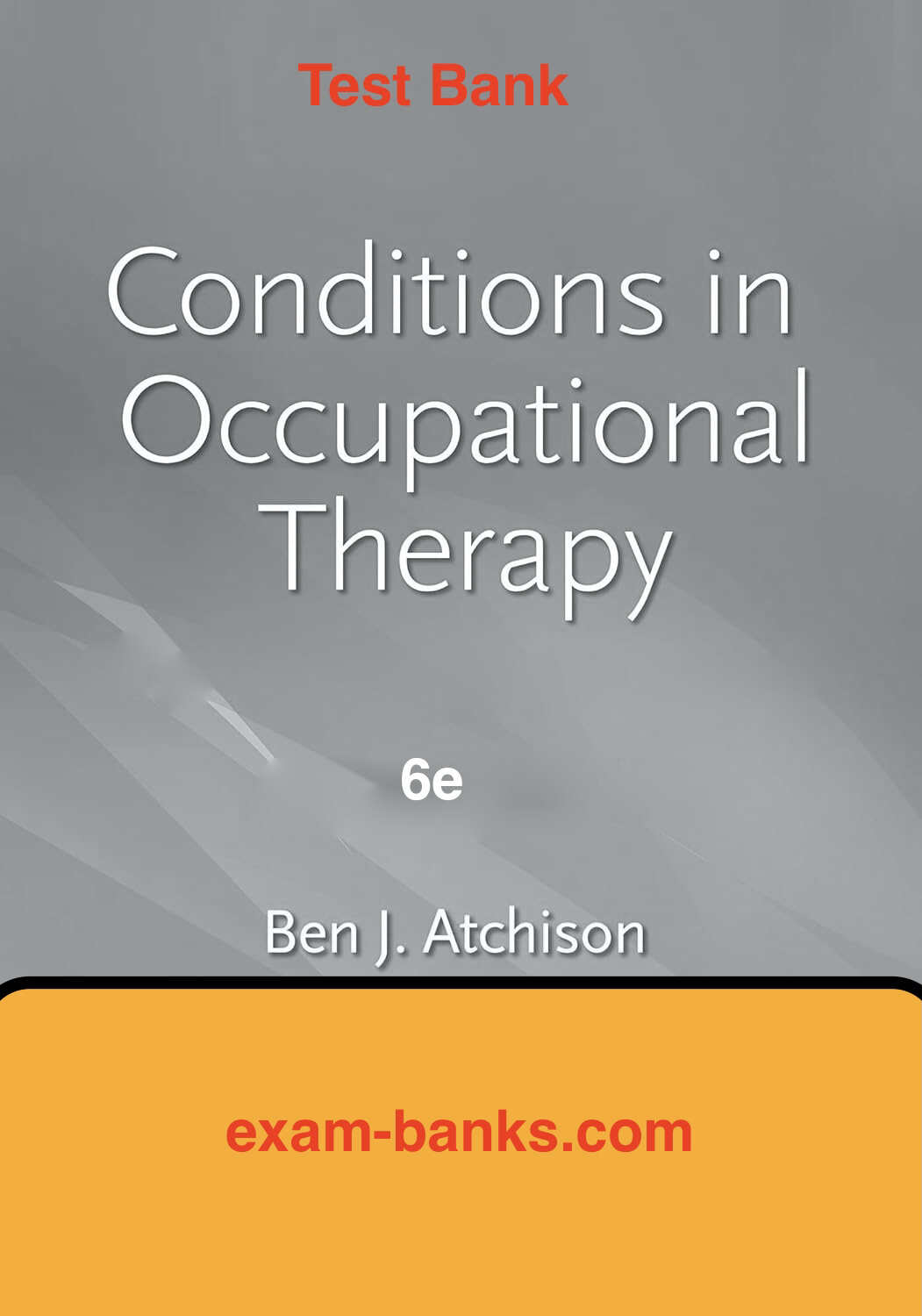 an image showing the test bank cover for Conditions in Occupational Therapy