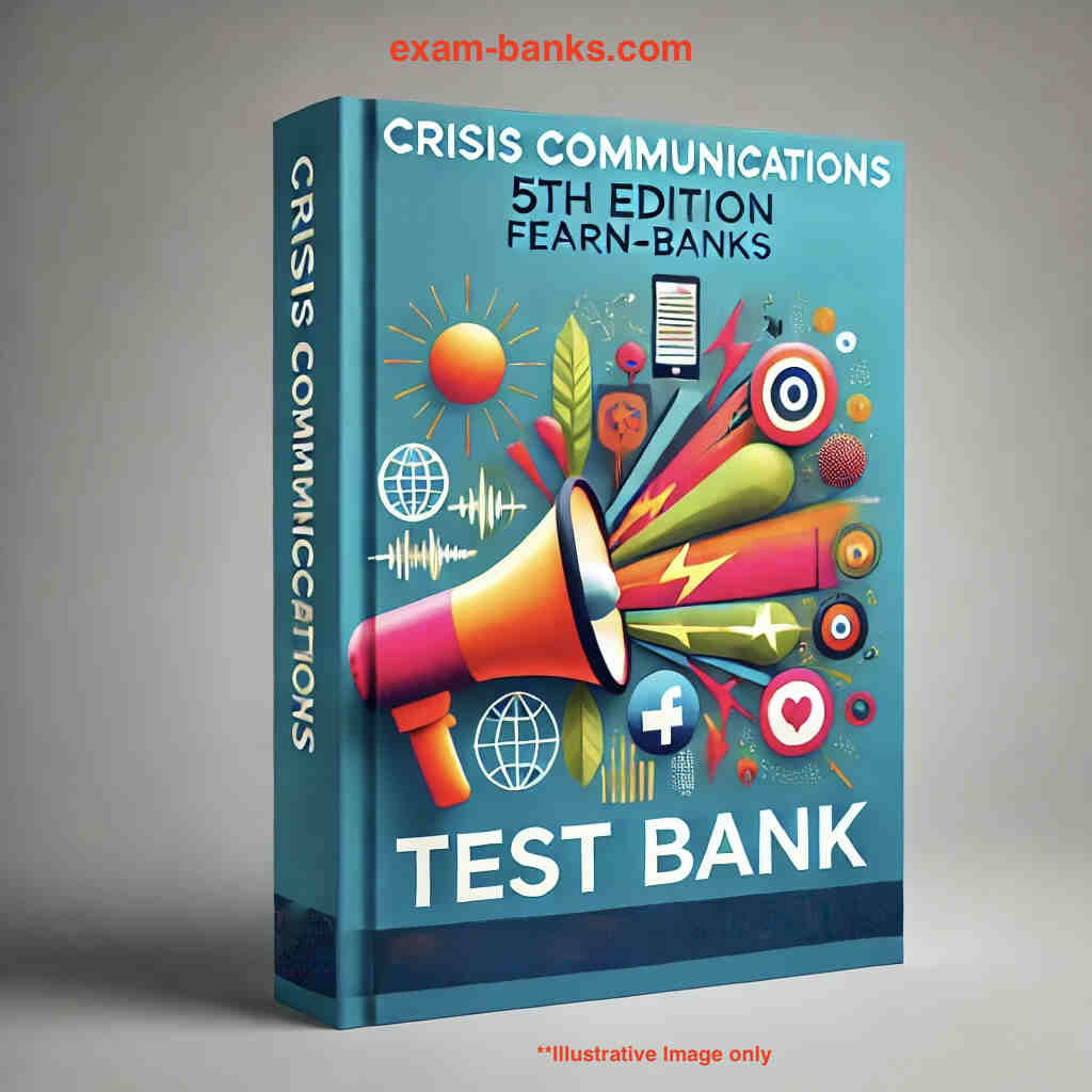 a cover image for the test bank for the book: Crisis Communications, Fearn-Banks ,5e