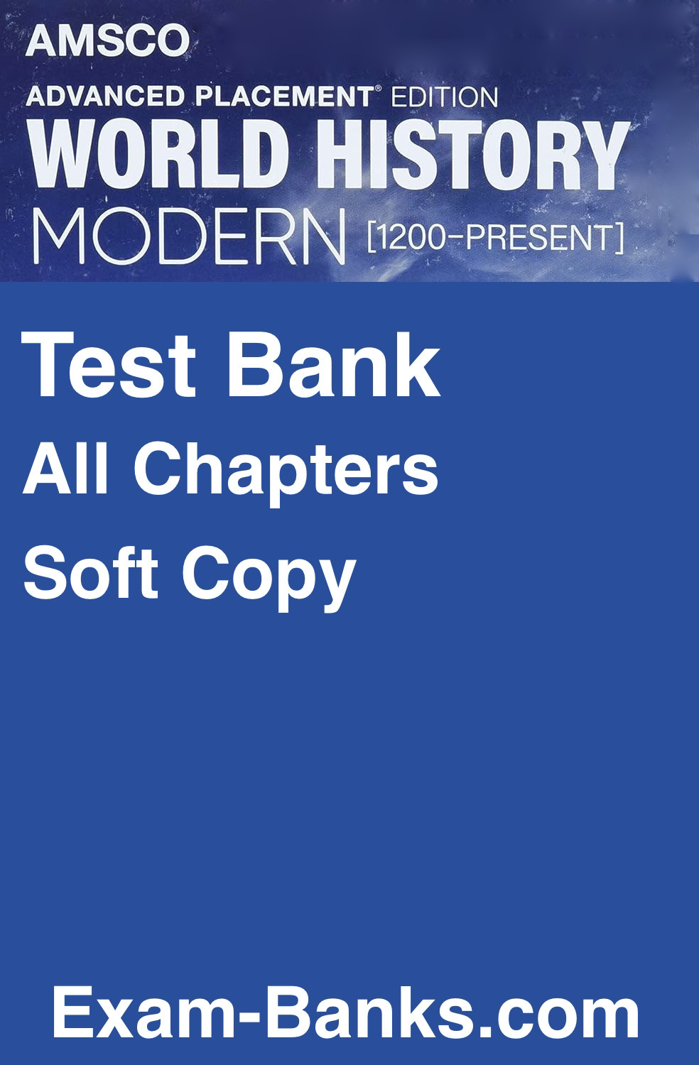 an image showing the cover of the test bank for Advanced Placement World History book