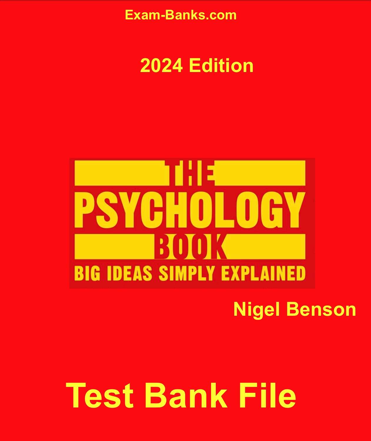 The Psychology Book Big Ideas Simply Explained Test Bank cover