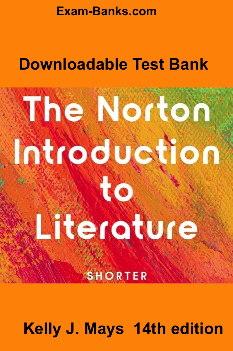 Test bank for The Norton Introduction to Literature, Shorter 14th Edition – Exam prep for literature and literary analysis