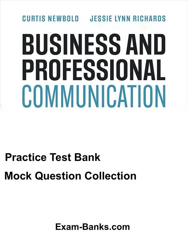 cover image, business and professional communication test bank