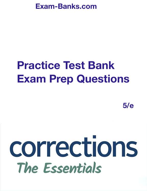 Test bank image: Corrections The Essentials,Stohr,5e