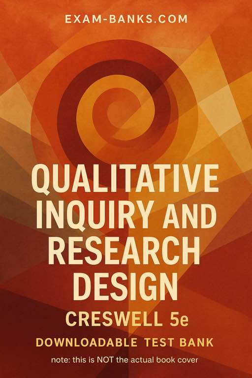 Cover image of the test bank for Qualitative Inquiry and Research Design by Creswell, 5th Edition.