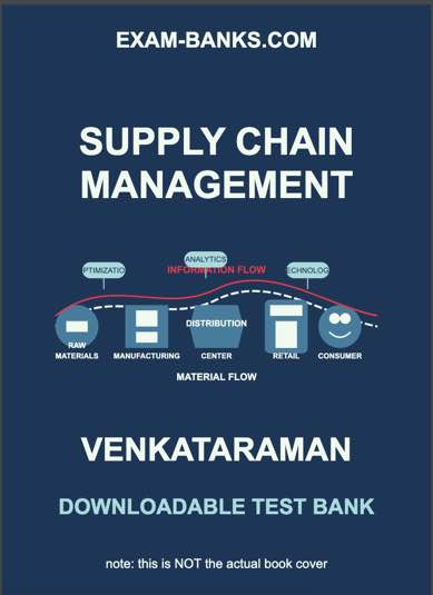 Cover of the test bank for Supply Chain Management: Securing a Superior Global Edge by Ray R. Venkataraman and Ozgun C. Demirag, featuring interconnected gears symbolizing global supply networks.