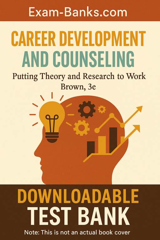 Career Development and Counseling Brown 3e test bank cover
