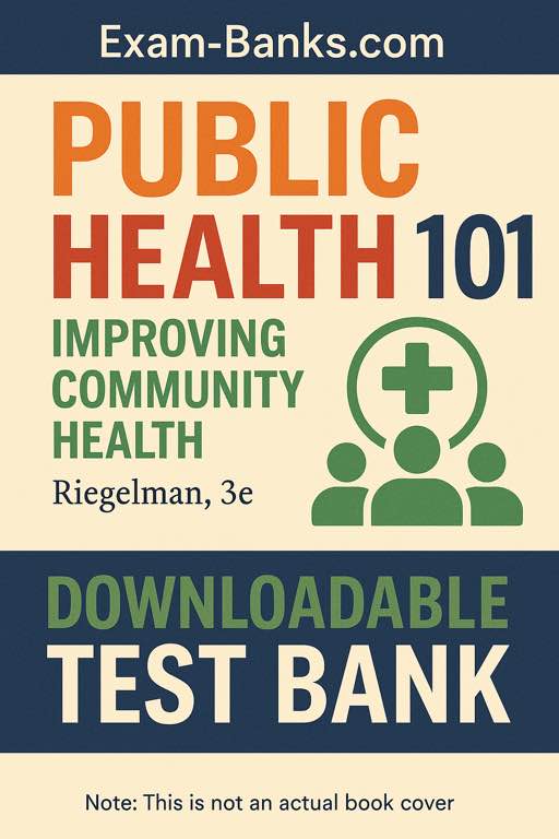 Public Health 101 Riegelman 3e test bank cover