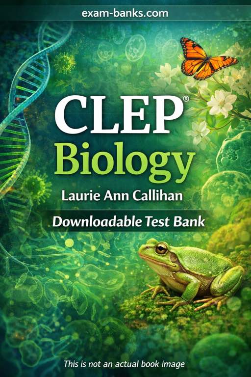 CLEP Biology exam preparation guide and test bank by Laurie Ann Callihan for college credit through testing.