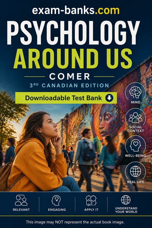 cover image: exam test bank for Psychology Around Us, 3rd Canadian Edition by Comer and Gould