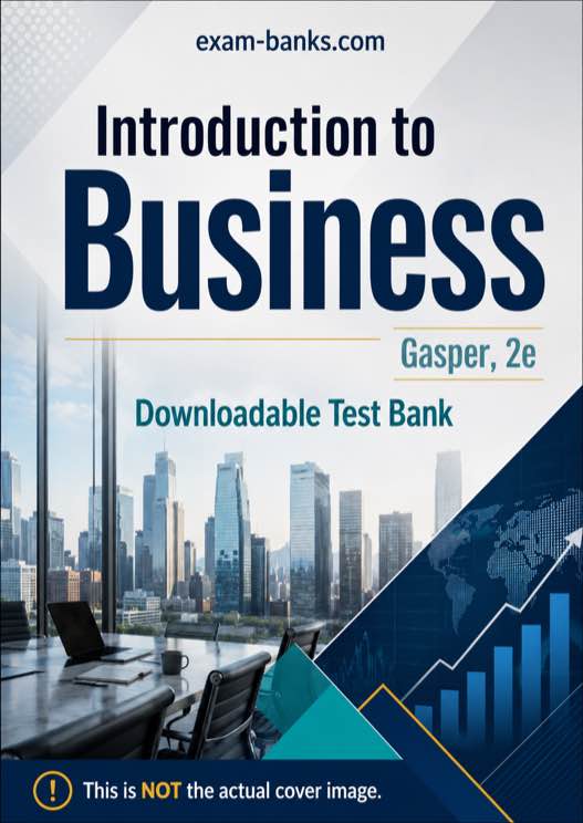 Introduction to Business 2nd Edition Gaspar test bank cover