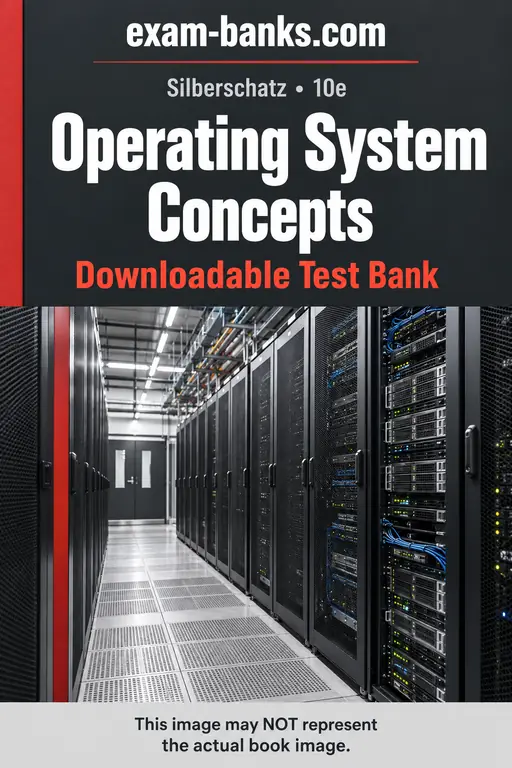 a high quality photo of a room full of servers. Representing the cover image of the test bank of Operating System Concepts, Silberschatz, 10e